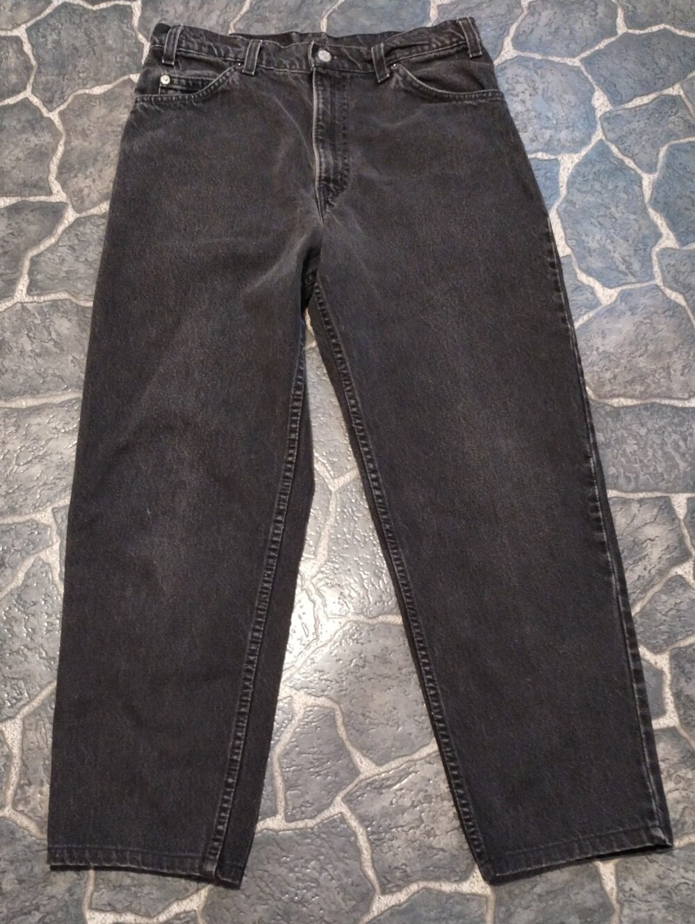 LEVIS  550 orange tab black mens denim jeans 33 " x 32 " VINTAGE 80S
